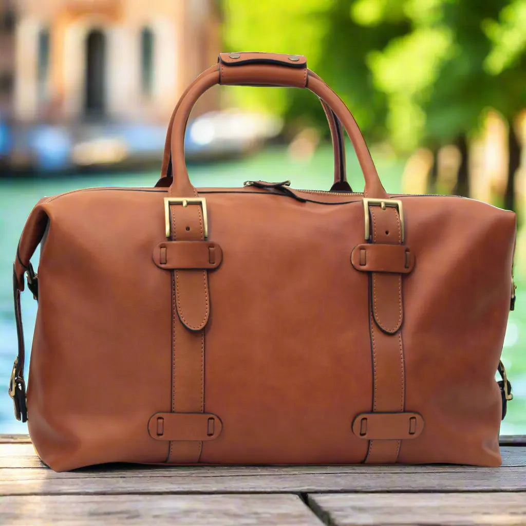Cowhide Leather Travel Bag | Weekend & Business Trips