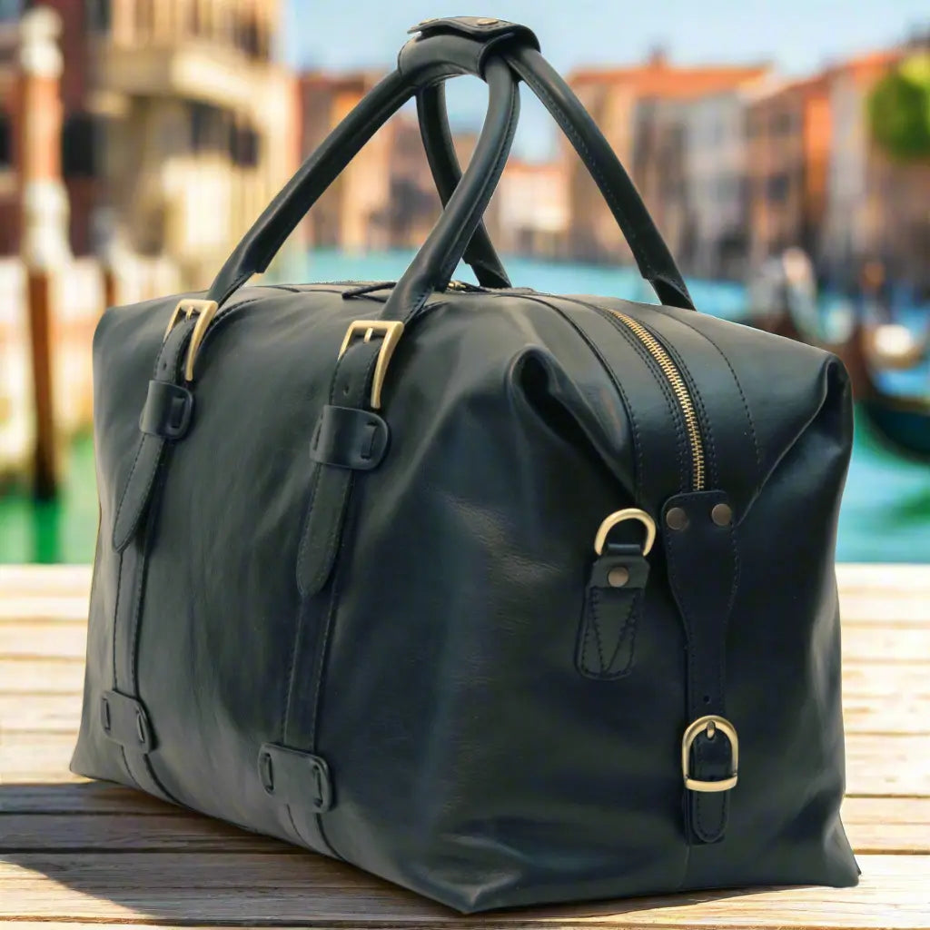 Cowhide Leather Travel Bag | Weekend & Business Trips