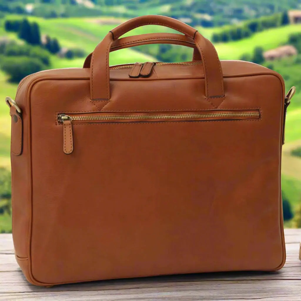 Leather Briefcase with Zip Closure | Office & Work