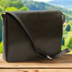Cowhide Leather Messenger Bag | Travel & Everyday Use