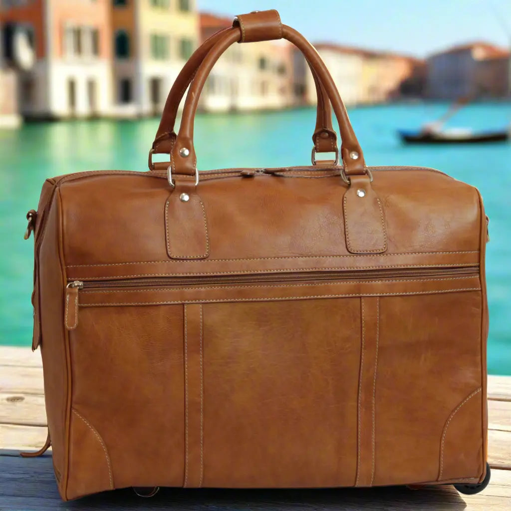 Oiled Calfskin Leather Duffel Bag | Travel & Business
