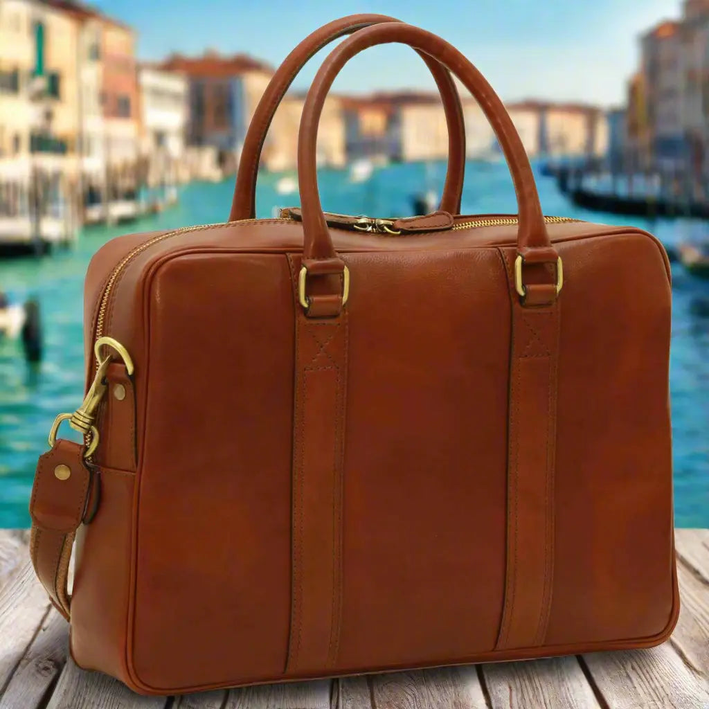 Soft Calfskin Leather Briefcase | Business & Office