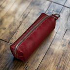 Genuine Leather Barrel Shape Key Wallet | Travel & Everyday Use