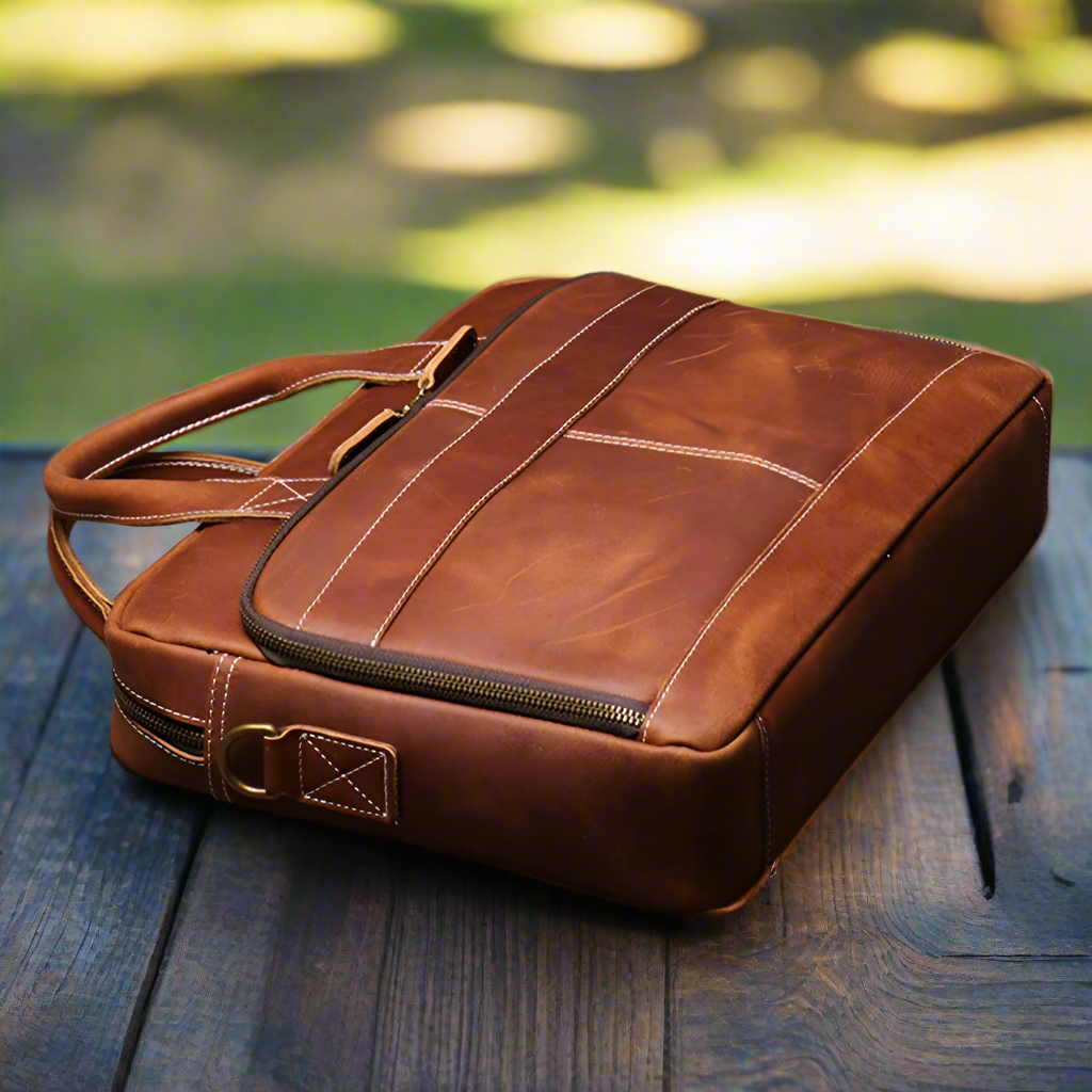Professional Leather Laptop Bag | Office, Study, & Travel