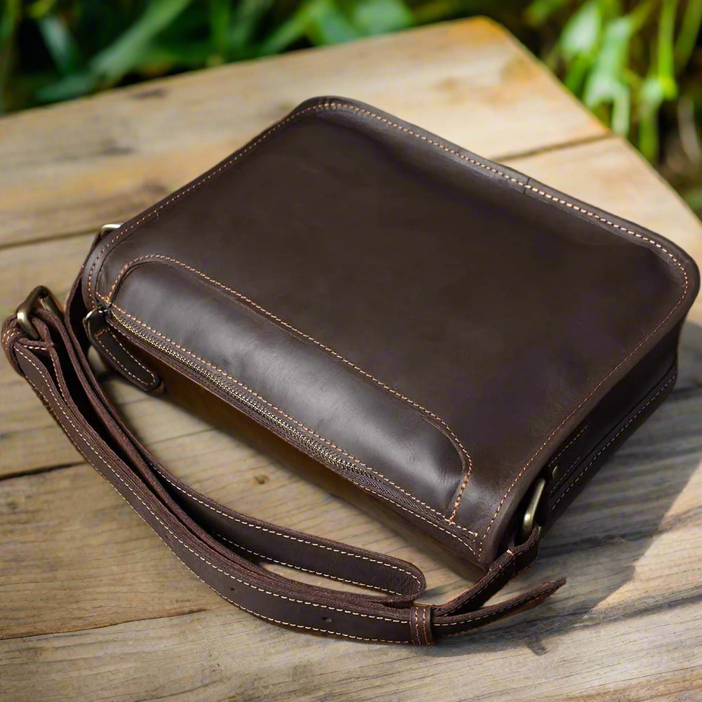 Soft Boxy Leather Crossbody Bag | Travel & Casual