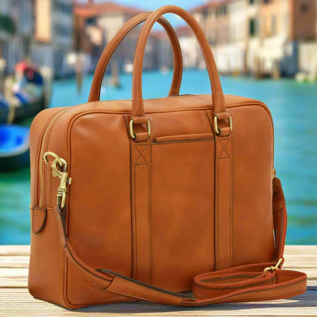 Soft Calfskin Leather Briefcase | Business & Office