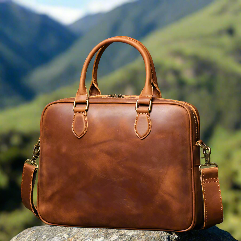 Genuine Leather Briefcase for Men | Work & Travel