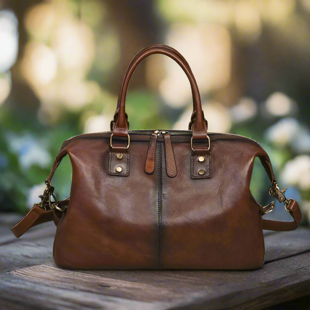 Ladies’ Genuine Leather Satchel | Daily Use