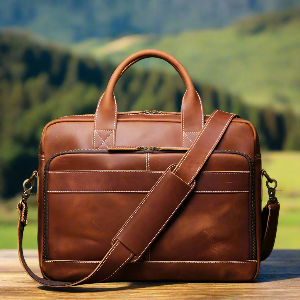 Professional Leather Laptop Bag | Office, Study, & Travel