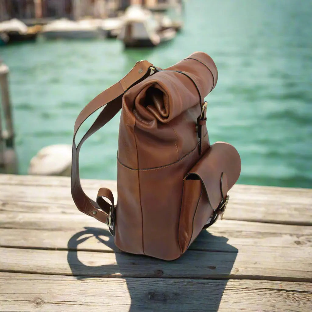 Full Grain Leather Backpack | Travel & Work