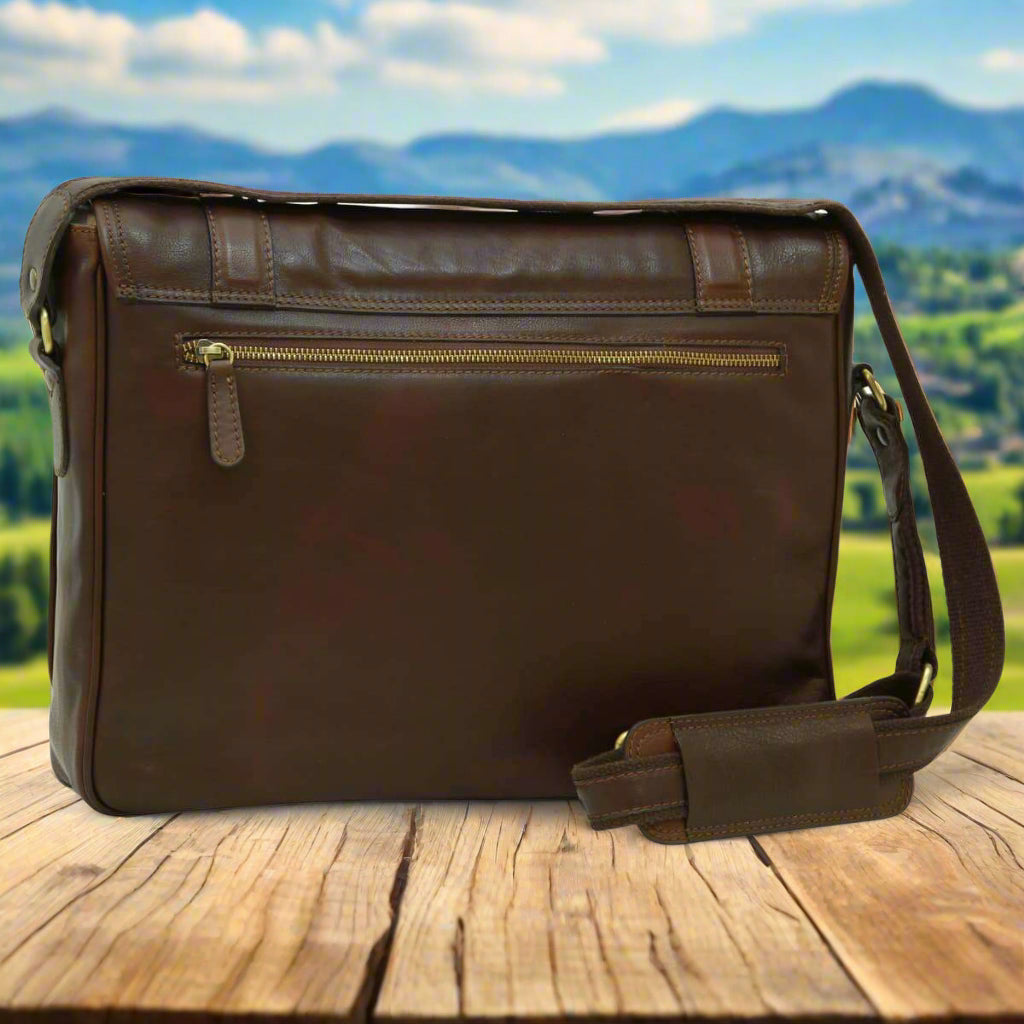 Soft Calfskin Leather Messenger Bag | Office & Business