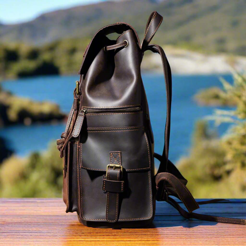 Fashion-Forward Premium Cowhide Daypack | Travel & Daily Use