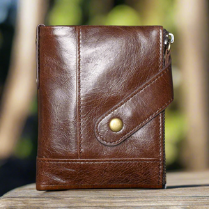 Unisex Wallet with Lock Closure – Genuine Top-Grain Leather