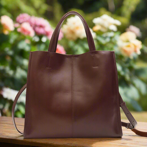Soft & Durable Women’s Genuine Leather Tote – Organized & Stylish