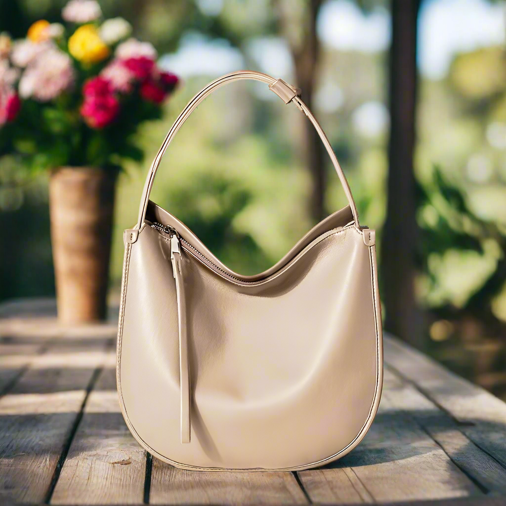 Genuine Leather Hobo Style Shoulder Bag | Casual & Travel
