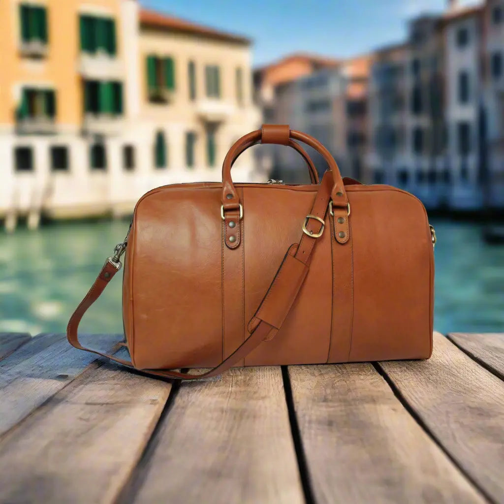Full Grain Leather Large Travel Bag | Weekend & Business Trips