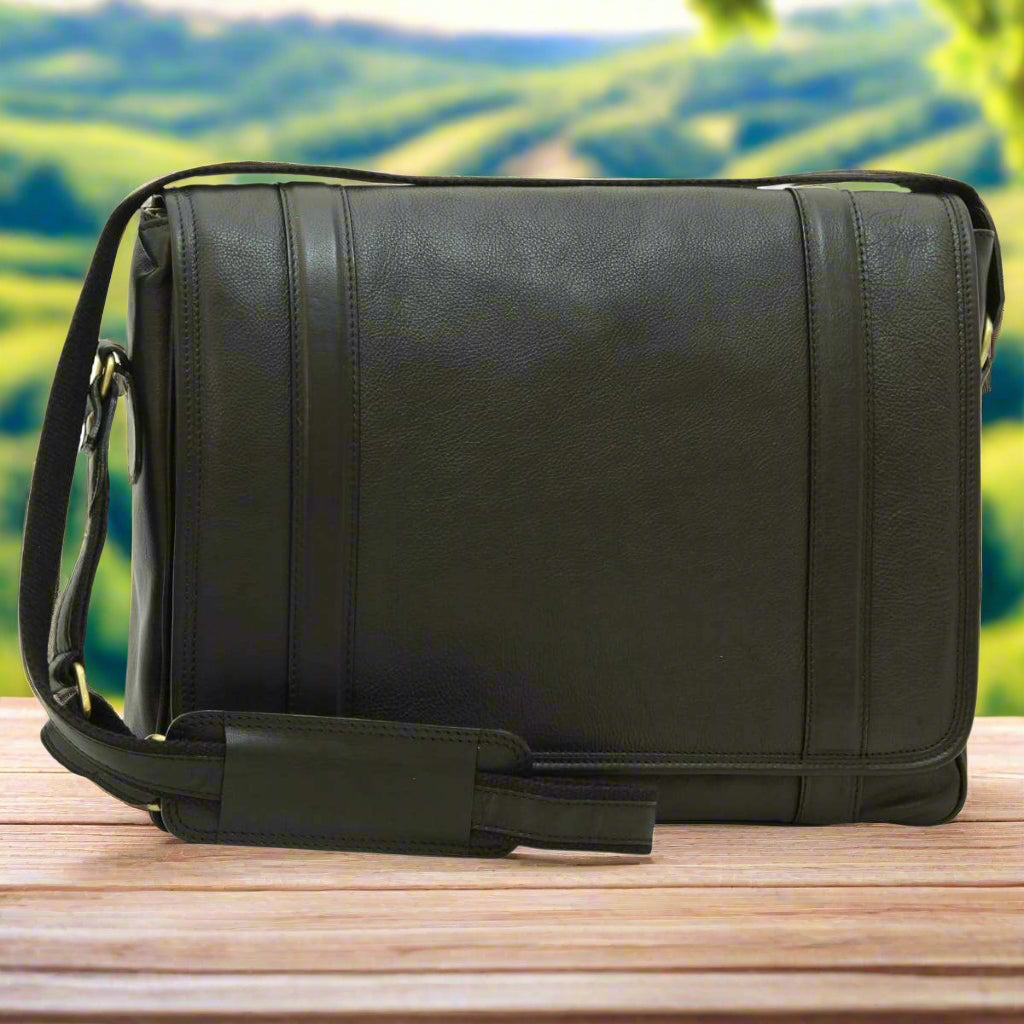 Soft Calfskin Leather Messenger Bag | Office & Business