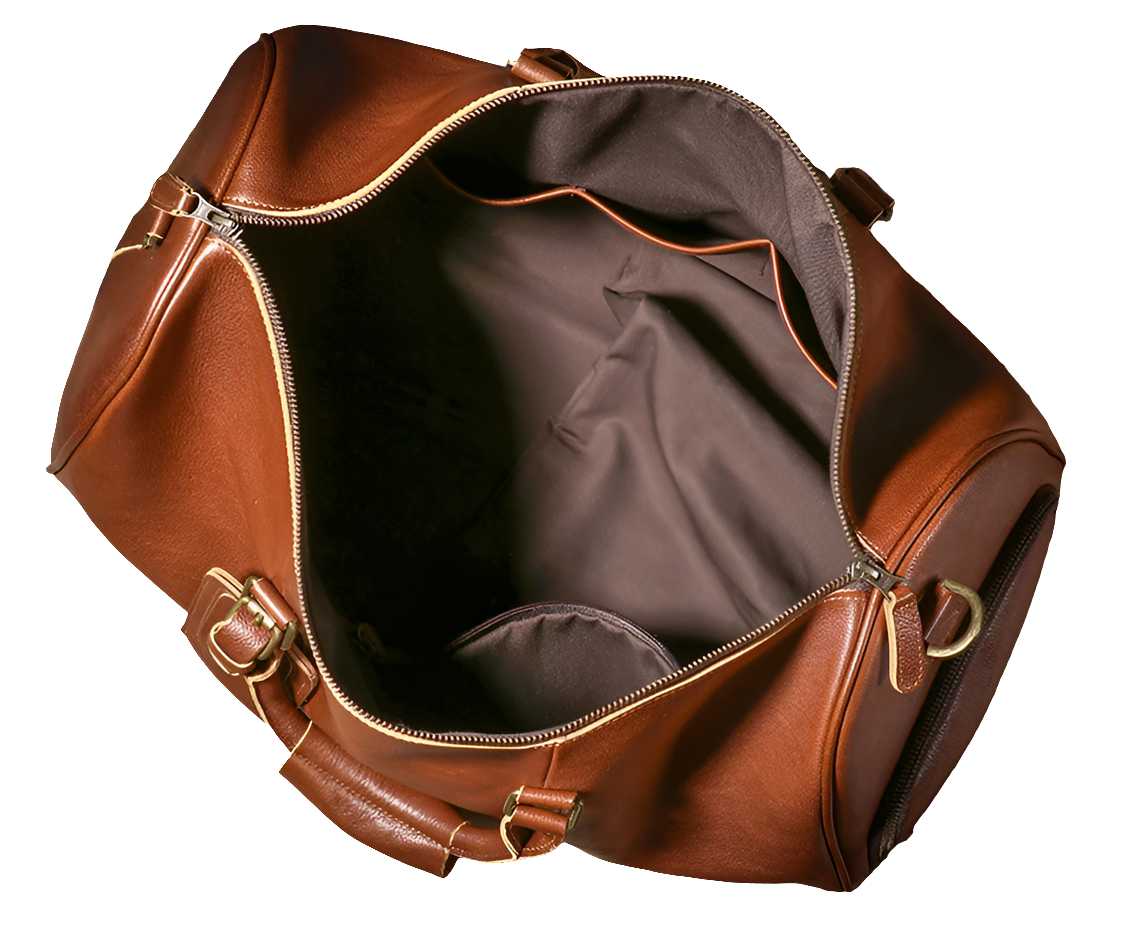 Full-Grain Genuine Leather Duffle Bag | Gym & Travel