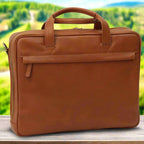 Leather Briefcase with Zip Closure | Office & Work