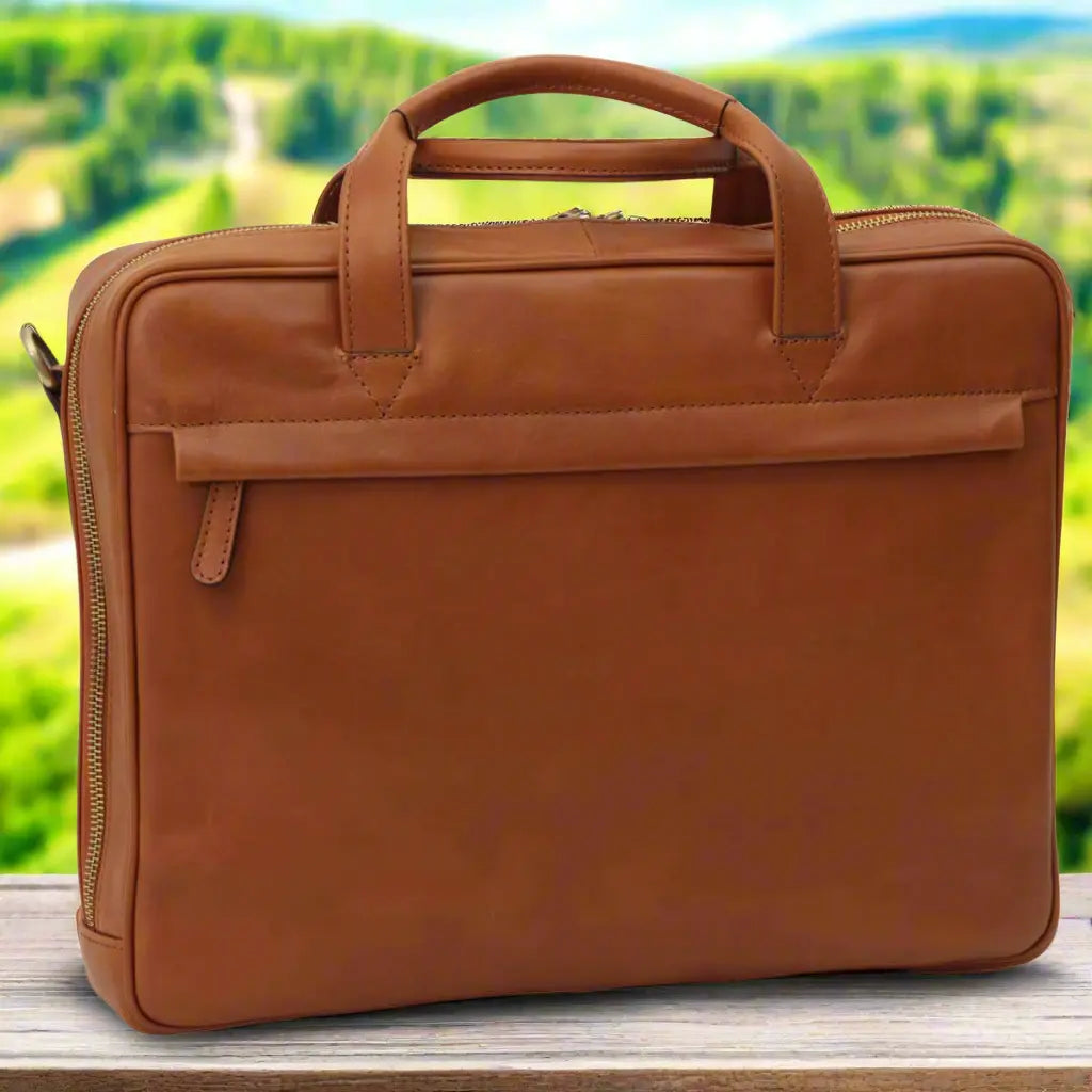 Leather Briefcase with Zip Closure | Office & Work