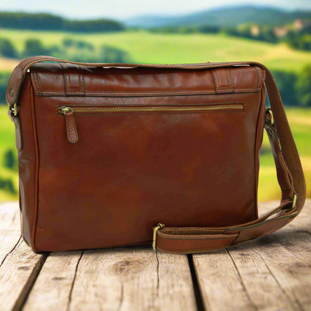 Soft Calfskin Leather Messenger Bag | Office & Business