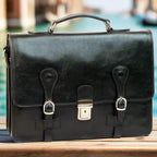 Leather Briefcase with buckle closures | Business & Office