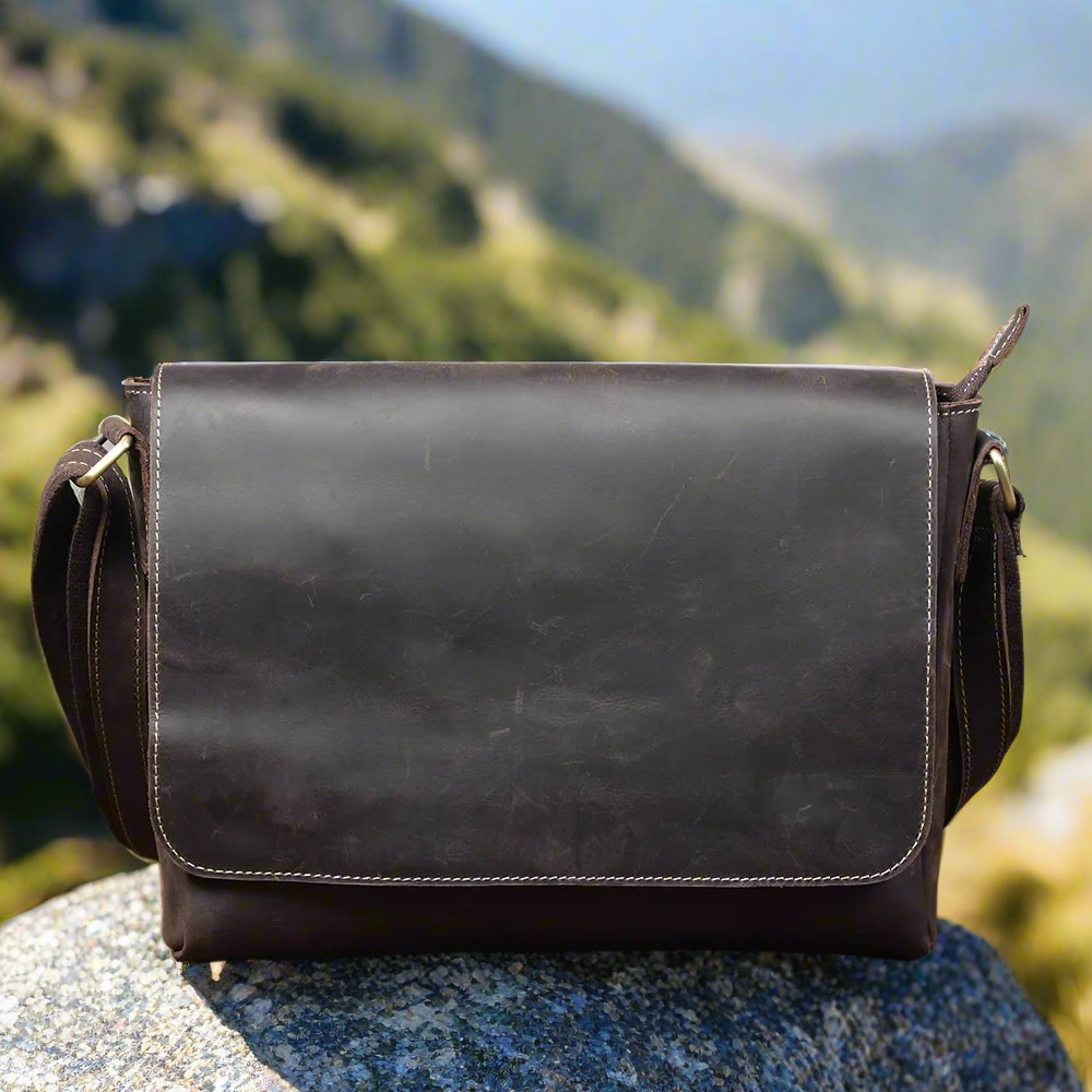 Luxury Leather Box Shoulder Bag | Work & Travel