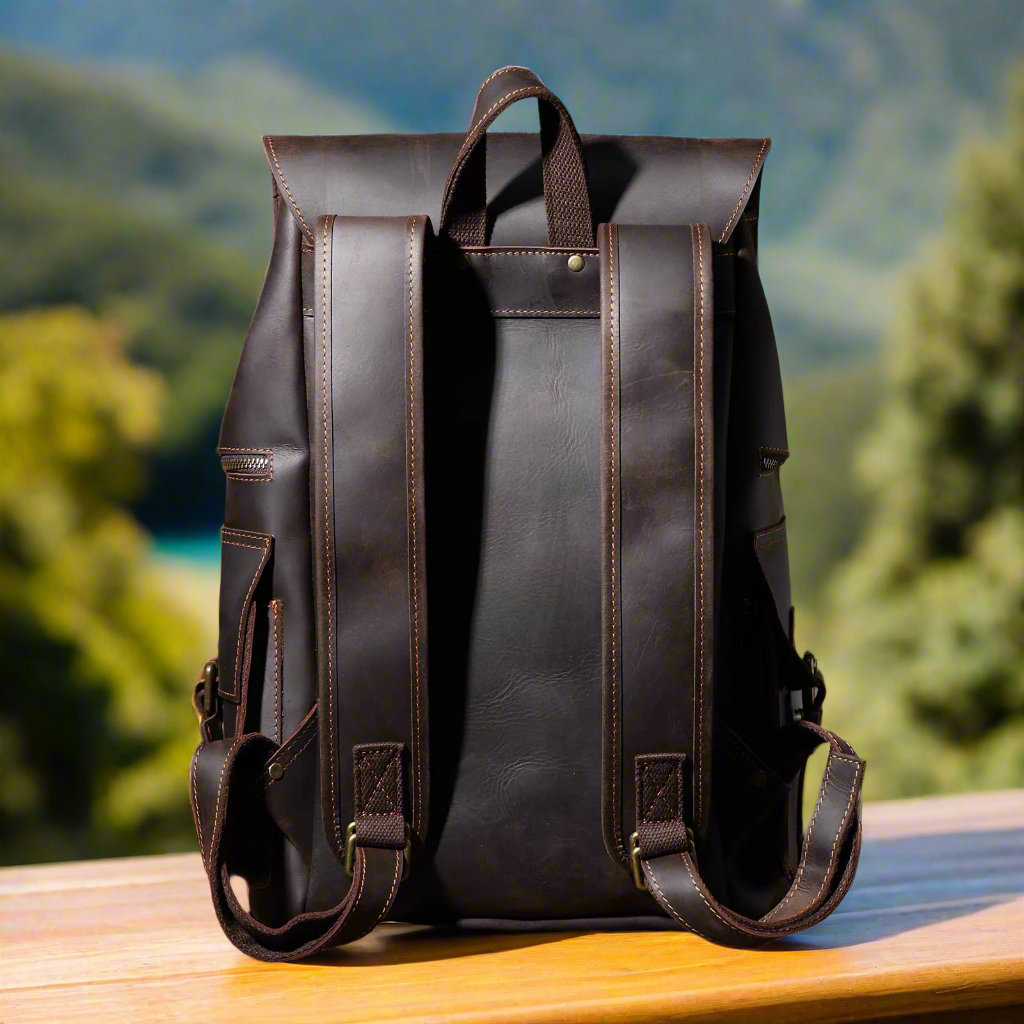 Fashion-Forward Premium Cowhide Daypack | Travel & Daily Use
