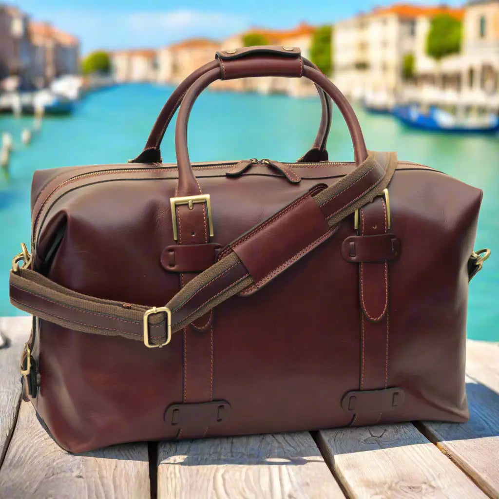 Cowhide Leather Travel Bag | Weekend & Business Trips
