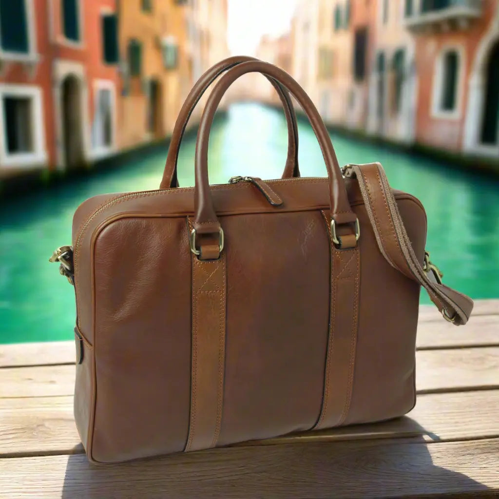 Soft Calfskin Leather Briefcase | Business & Office