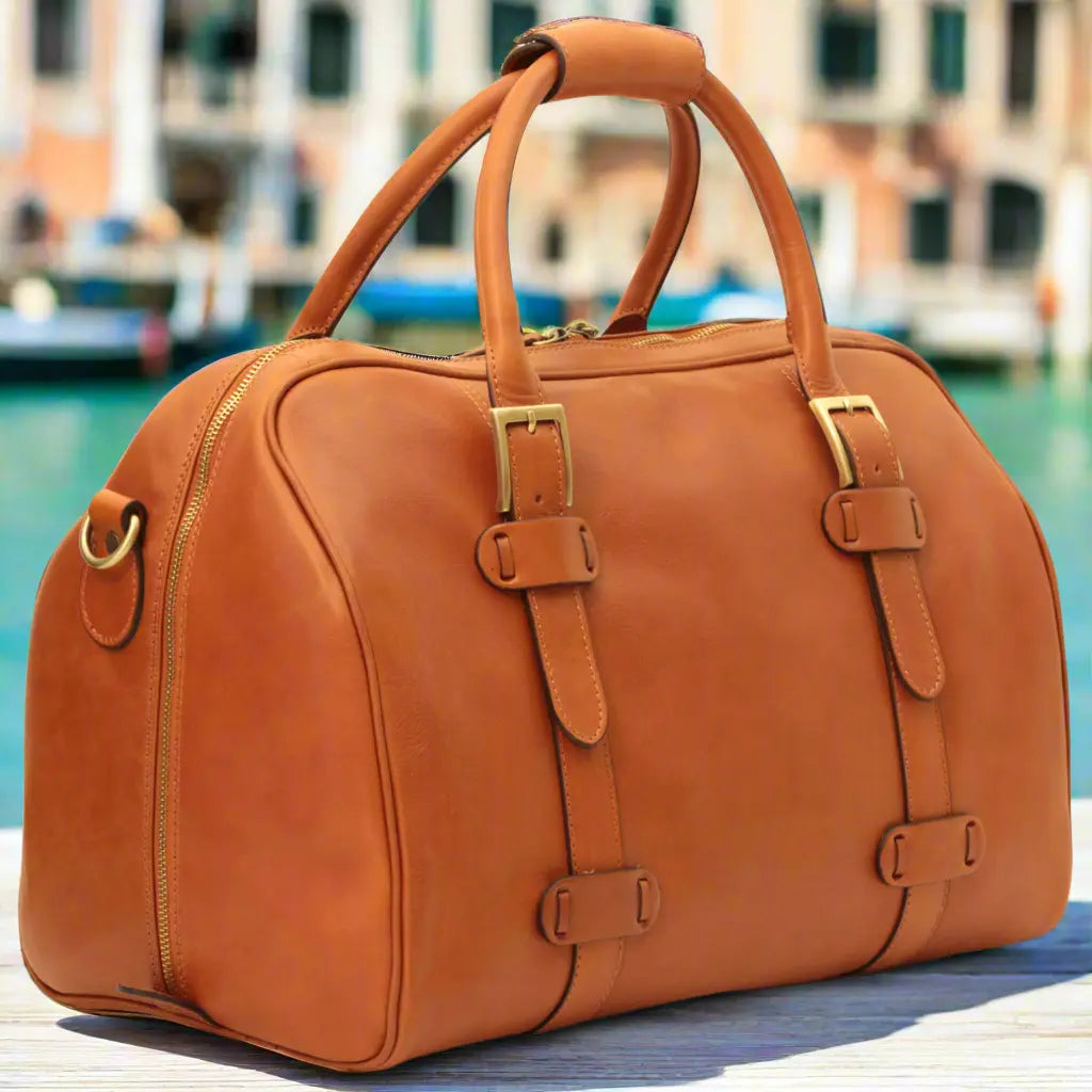 Cowhide Leather Duffel Bag | Travel & Business