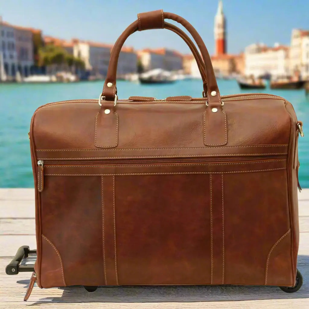 Oiled Calfskin Leather Duffel Bag | Travel & Business
