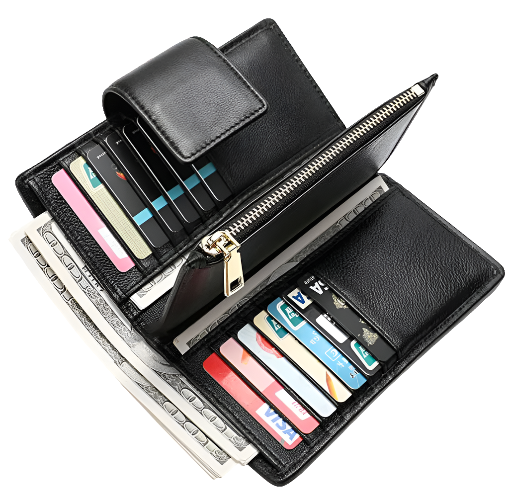 Women’s Wrinkled Leather Wallet | Travel & Everyday Use