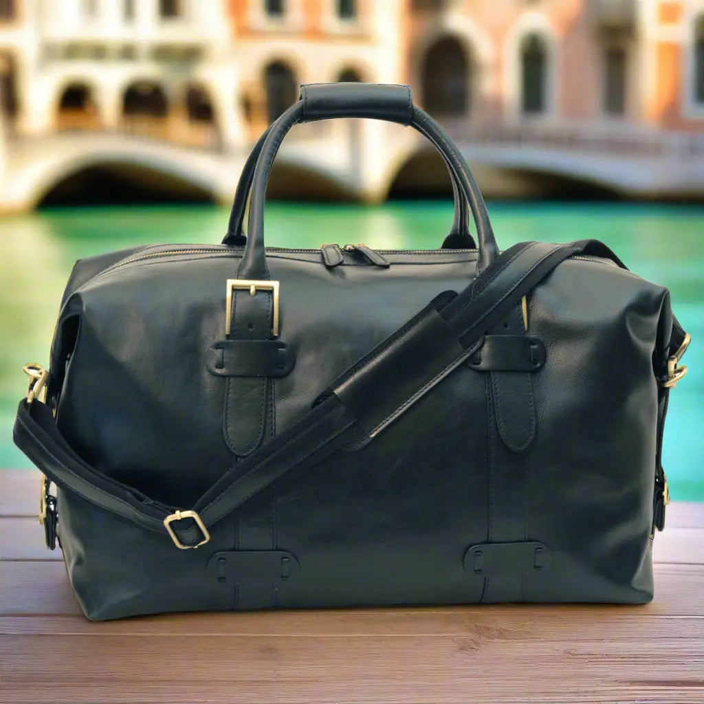 Cowhide Leather Travel Bag | Weekend & Business Trips