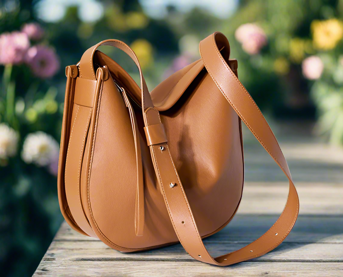 Genuine Leather Hobo Style Shoulder Bag | Casual & Travel