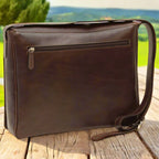 Cowhide Leather Messenger Bag | Travel & Everyday Use
