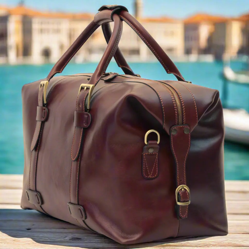 Cowhide Leather Travel Bag | Weekend & Business Trips