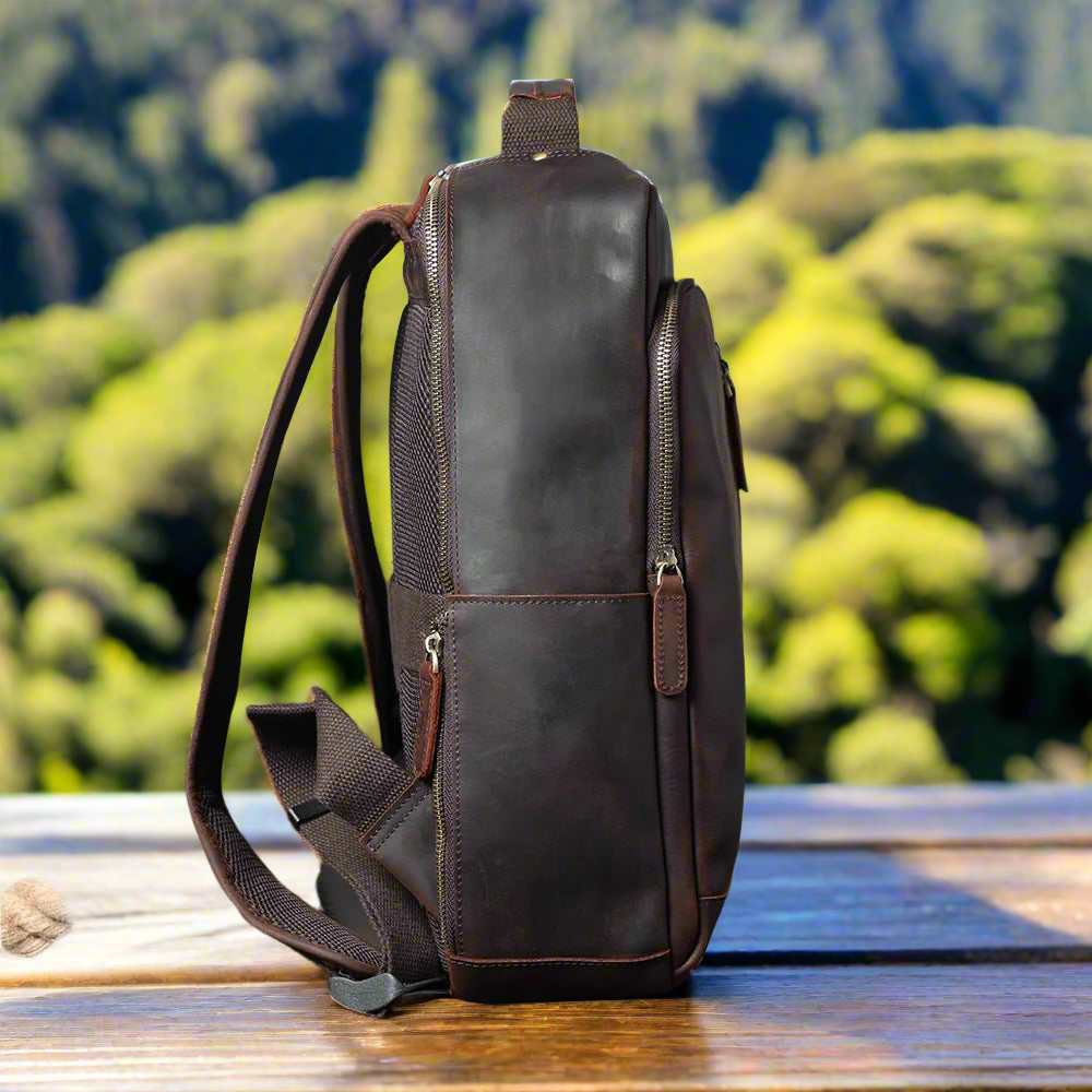 Structured Premium Cowhide Backpack | Travel & Everyday Use