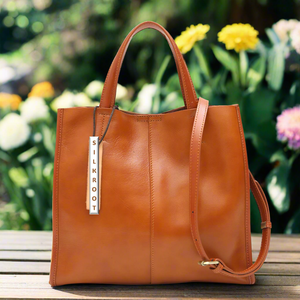Soft & Durable Women’s Genuine Leather Tote – Organized & Stylish