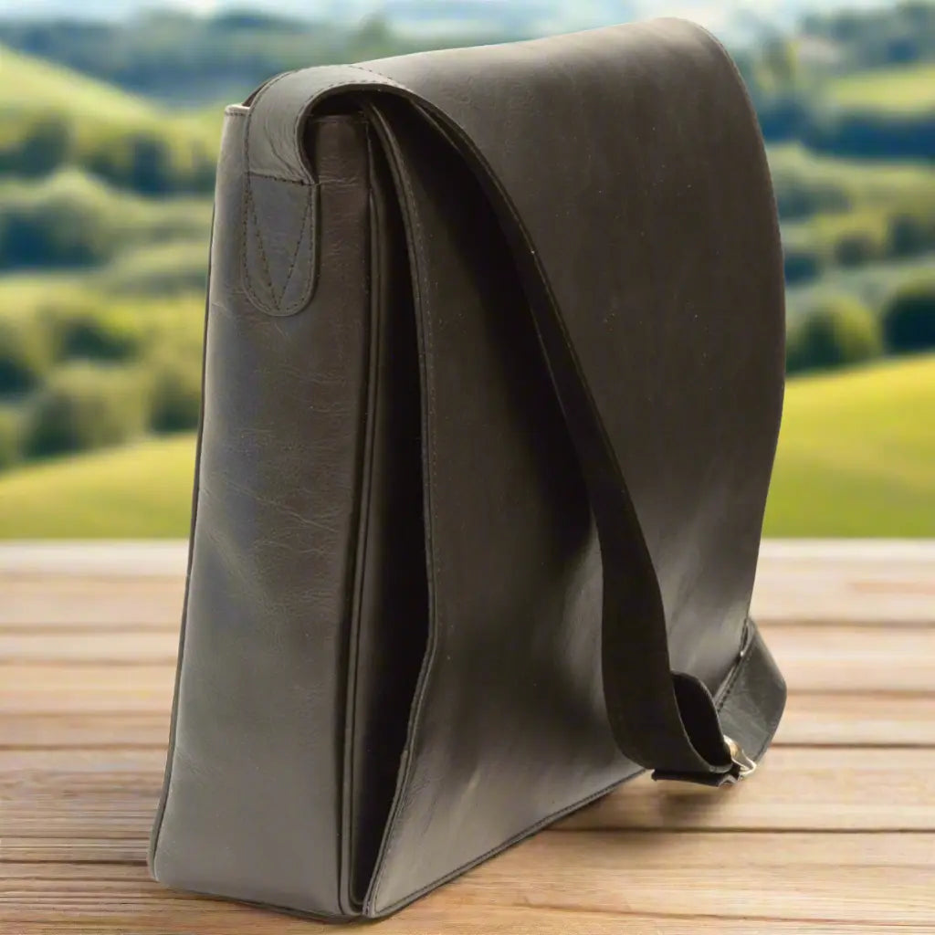 Cowhide Leather Messenger Bag | Travel & Everyday Use