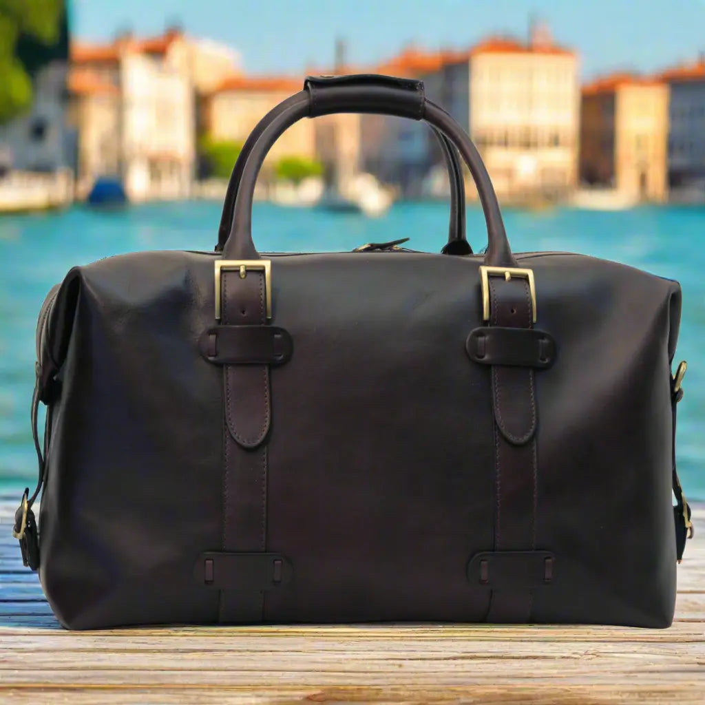 Cowhide Leather Travel Bag | Weekend & Business Trips