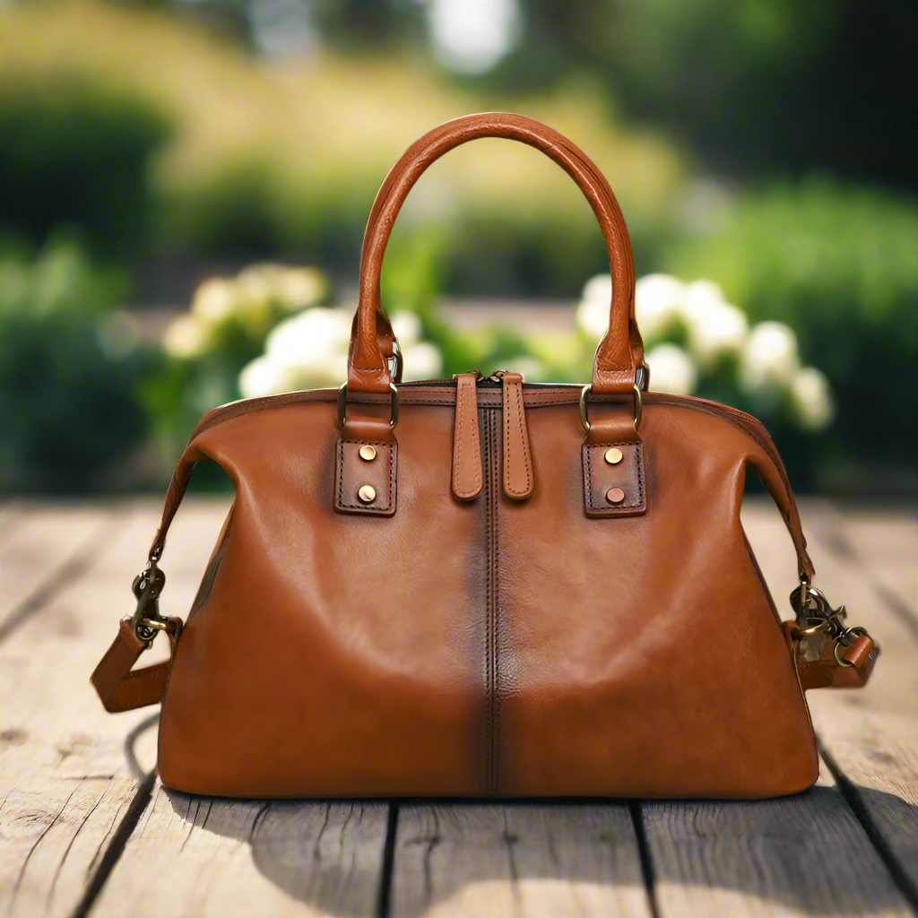 Ladies’ Genuine Leather Satchel | Daily Use