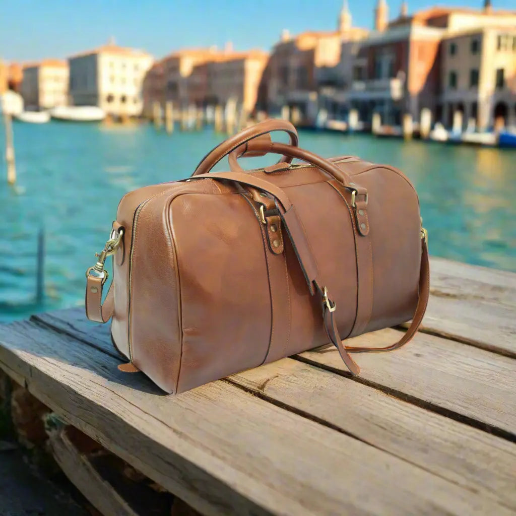 Full Grain Leather Large Travel Bag | Weekend & Business Trips