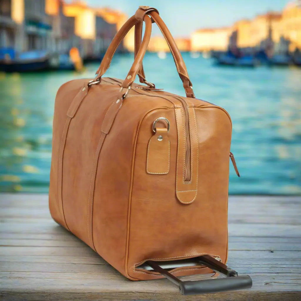 Oiled Calfskin Leather Duffel Bag | Travel & Business