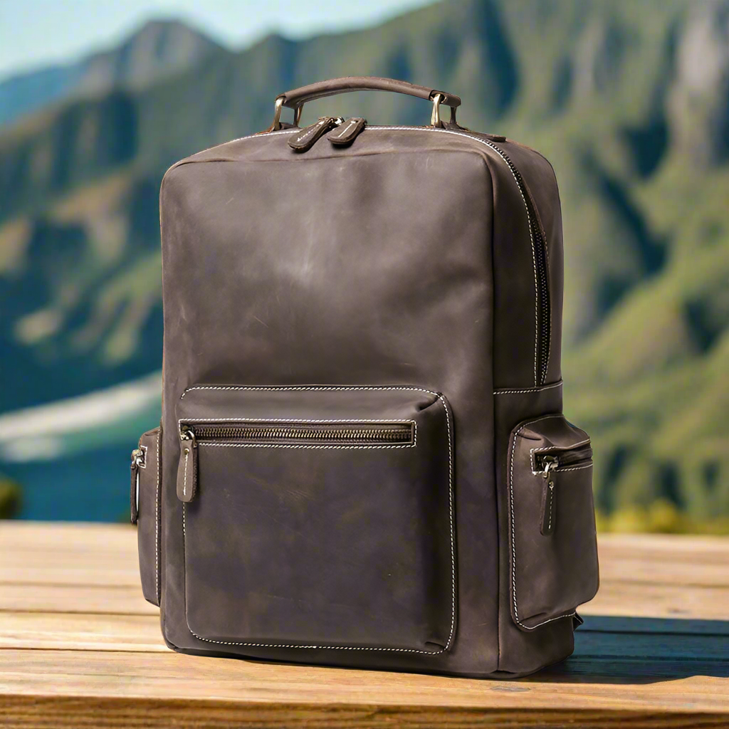 15 inch Laptop Leather Backpack | Office, Study, & Travel