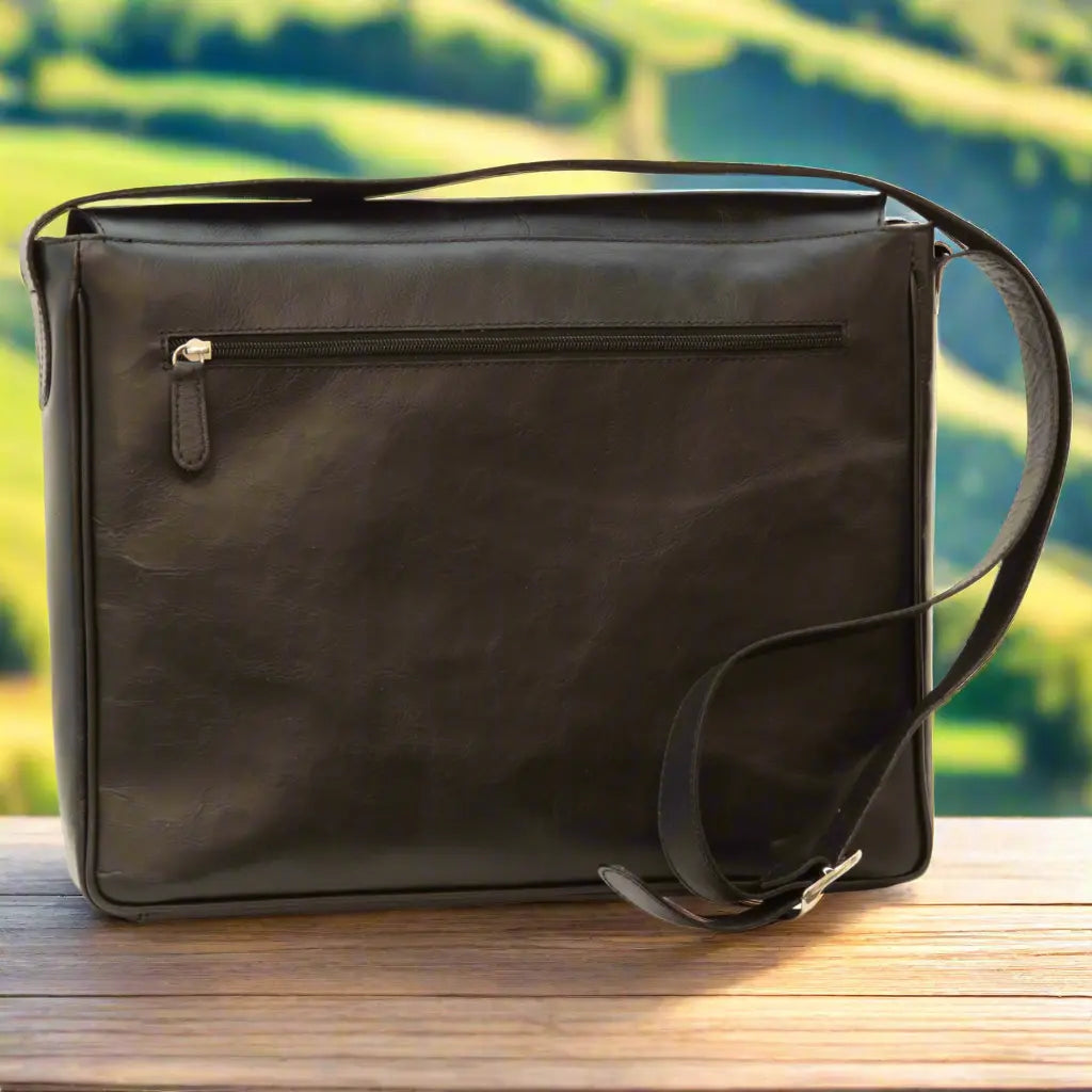 Cowhide Leather Messenger Bag | Travel & Everyday Use