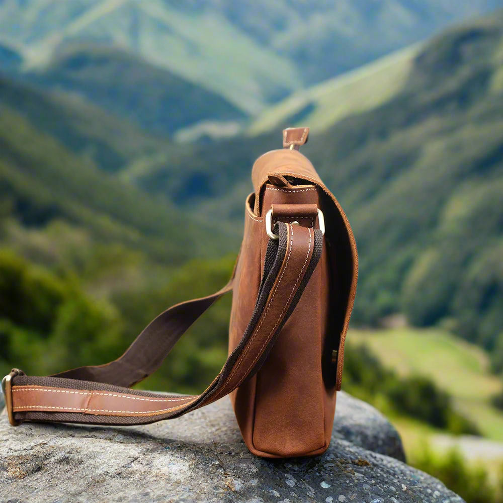 Luxury Leather Box Shoulder Bag | Work & Travel