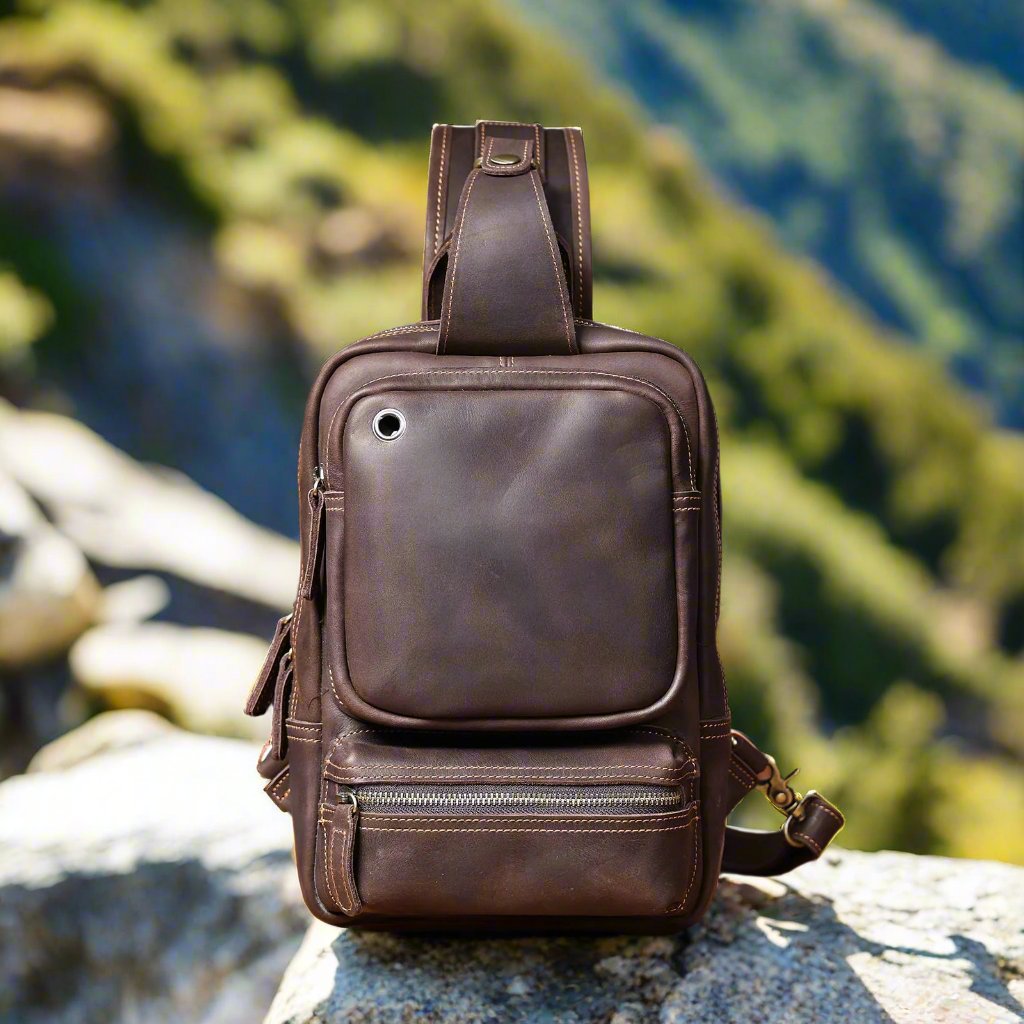 Premium Leather Crossbody Bag | Travel & Everyday Use