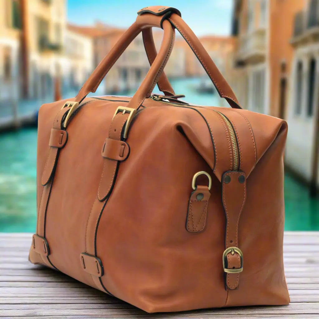 Cowhide Leather Travel Bag | Weekend & Business Trips