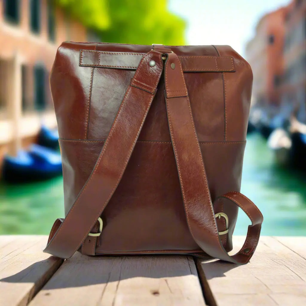 Full Grain Leather Backpack | Travel & Work
